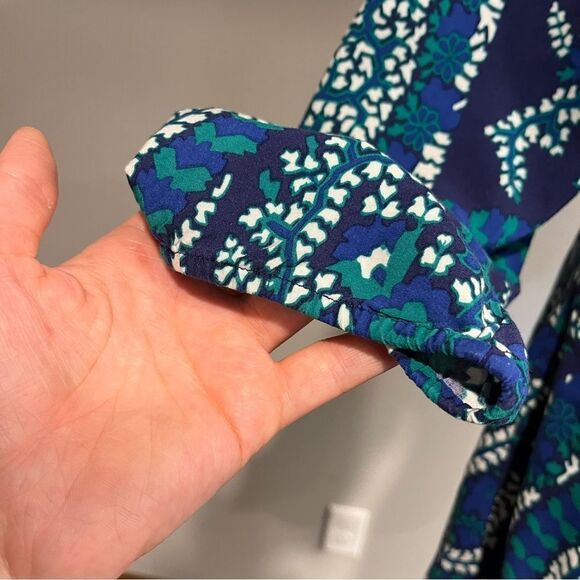 Old Navy paisley print long sleeve knee length fall colors dress size L Large - Picture 4 of 14